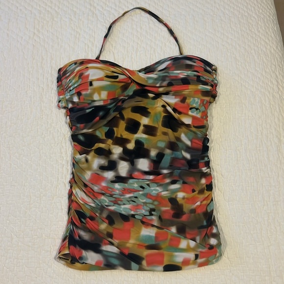 Carmen Marc Valvo Other - Carmen Marc Valvo Ruched Tankini Swim top